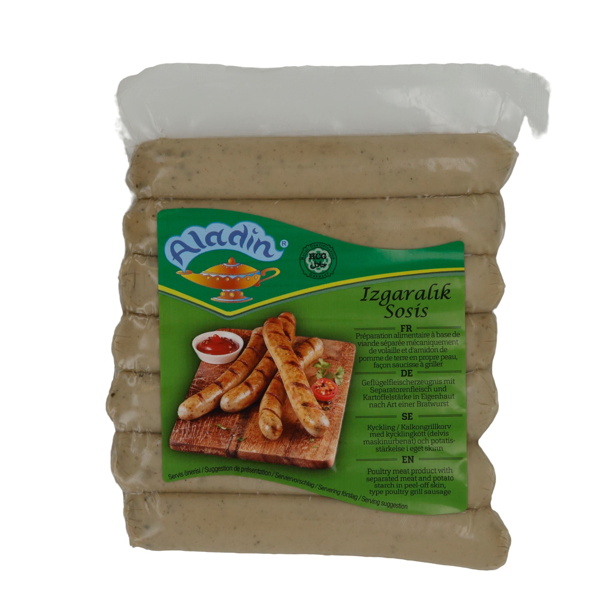 Geflügelbratwurst Aladin | Izgaralık Sosis | Würzig, für Grill und Pfanne | 300g ALADIN